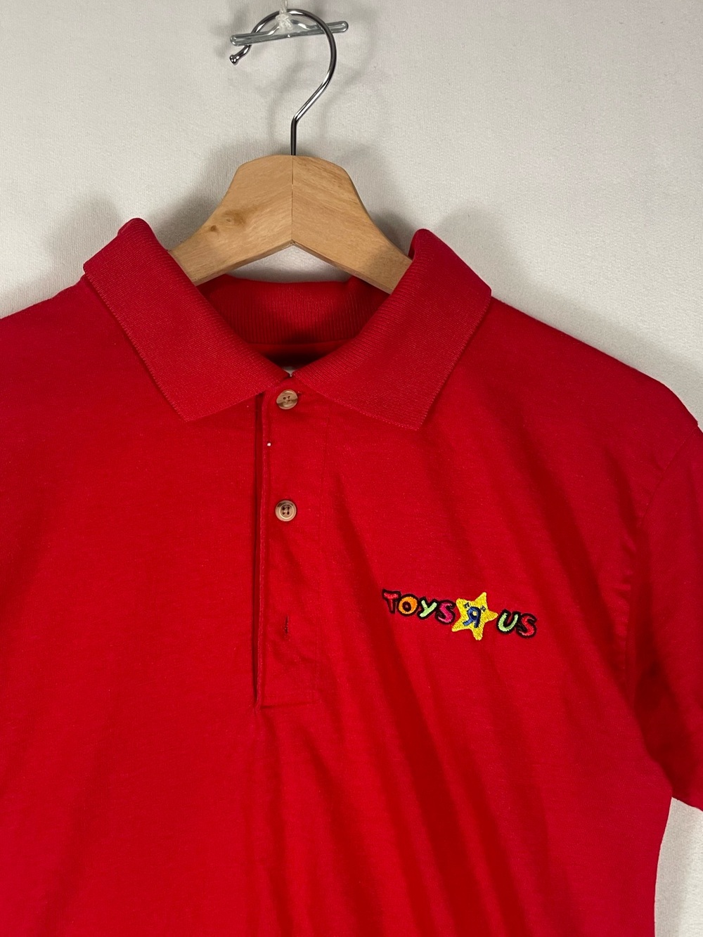 Toys R Us Employee Short Sleeve Polo Red Uniform Gildan Sz S READ